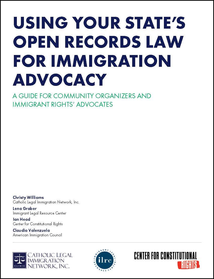 Using Your States Open Records Law for Immigration Advocacy-A Guide for Community Organizers and Immigrant Rights Advocates Icon