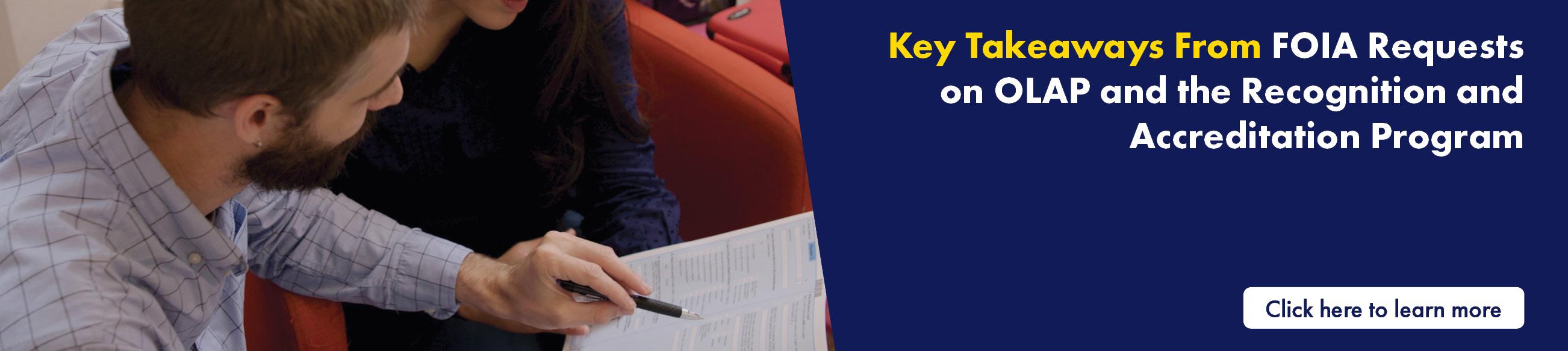 Rotator-Key Takeaways From FOIA Requests on OLAP and the Recognition and Accreditation Program