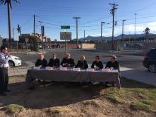 Bishops sitting at a panel in El Paso.